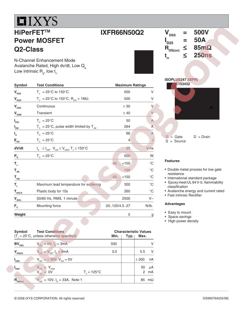 IXFR66N50Q2