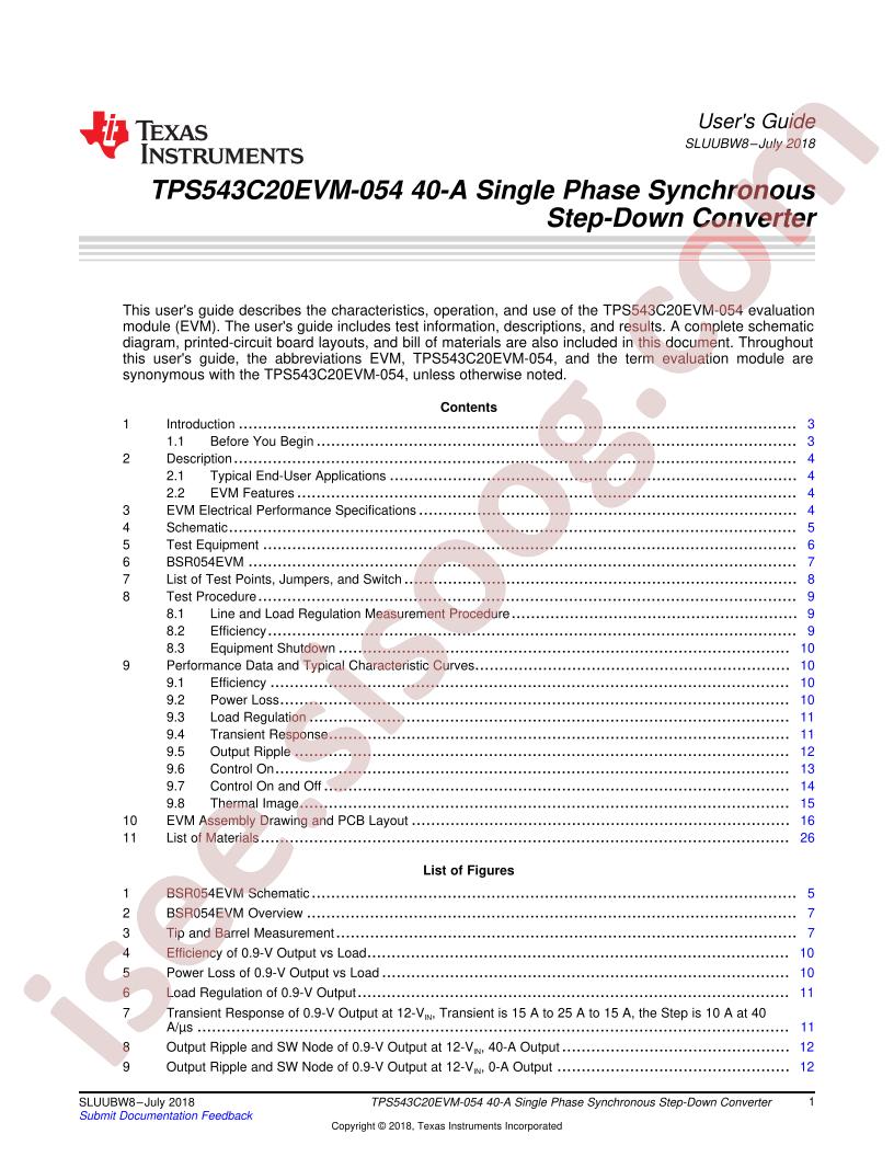 TPS543C20EVM-054 User Guide