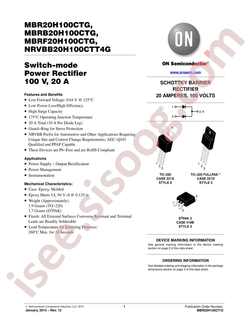 MBR(B,F)20H100CT