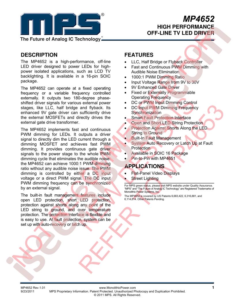 MP4652 Datasheet