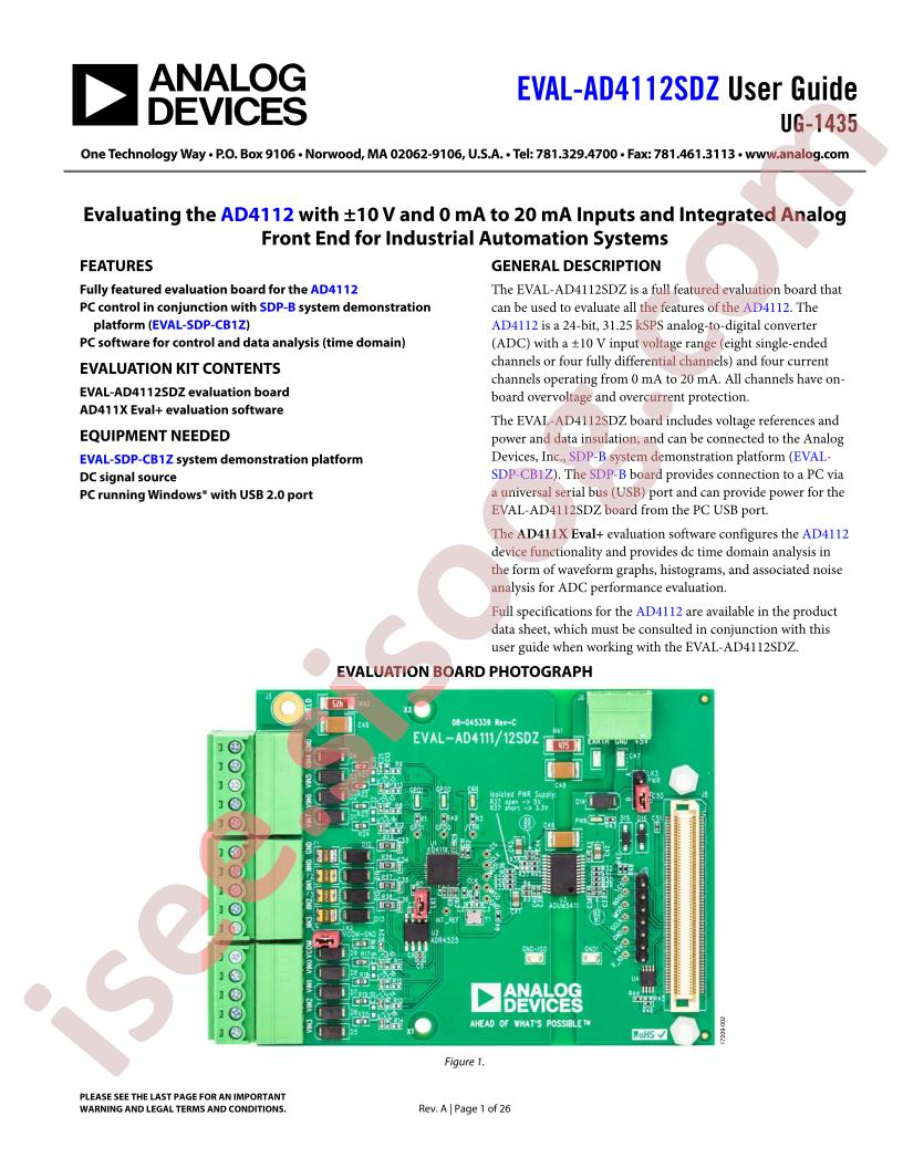 EVAL-AD4112SDZ Guide
