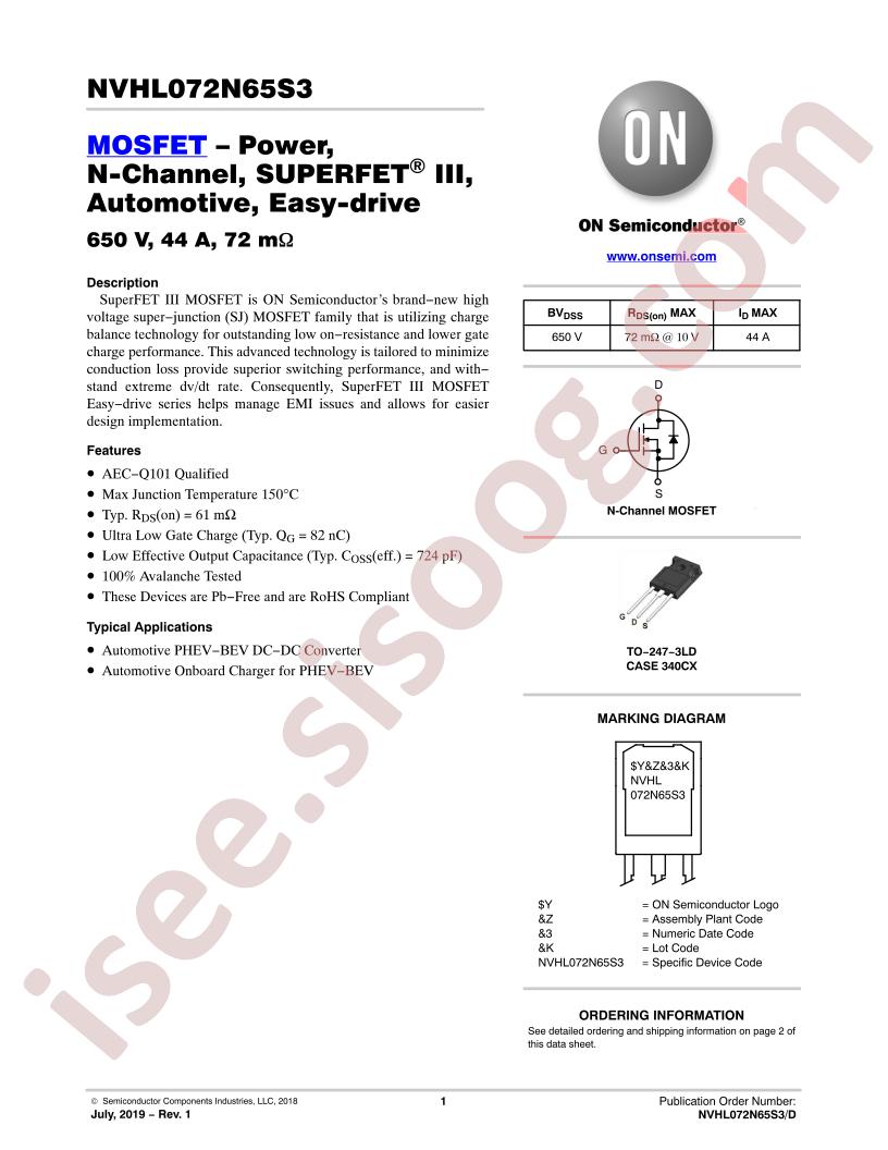 NVHL072N65S3