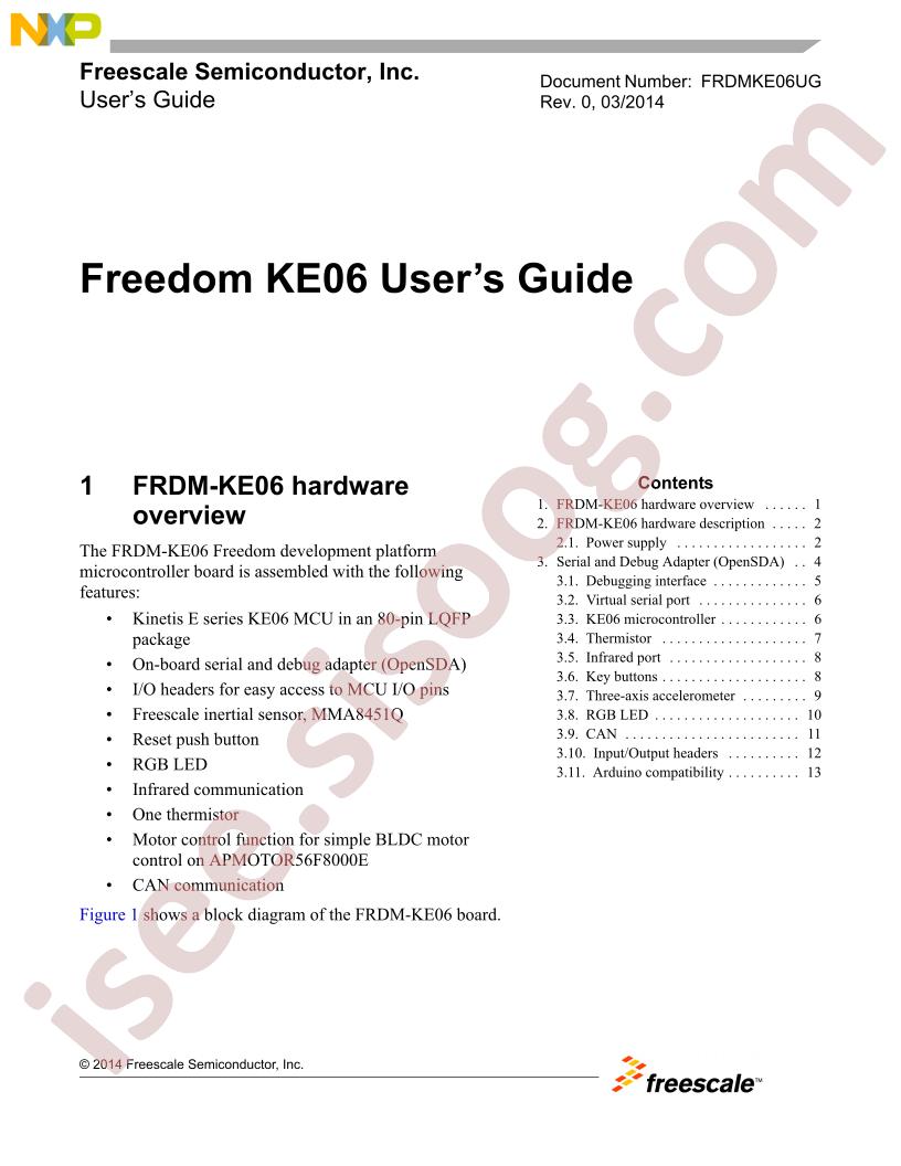 FRDMKE06 User Guide