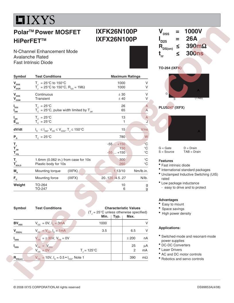 IXF(K,X)26N100P