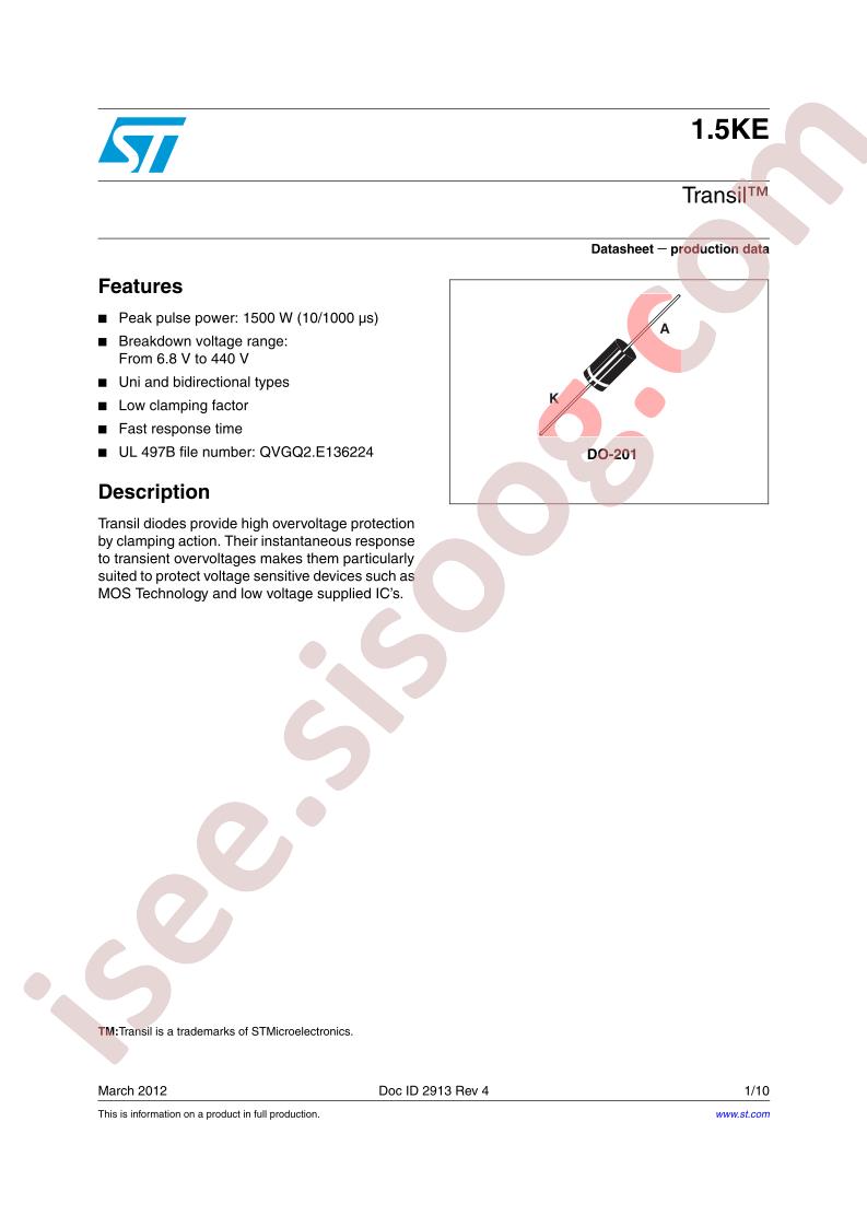1.5KE Datasheet