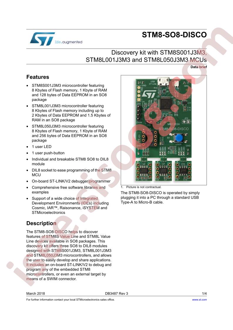 STM8-SO8-DISCO Data Brief