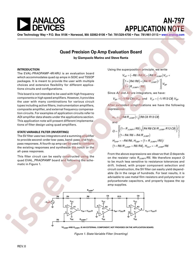 EVAL-PRAOPAMP-4R(U)Z Appl Note