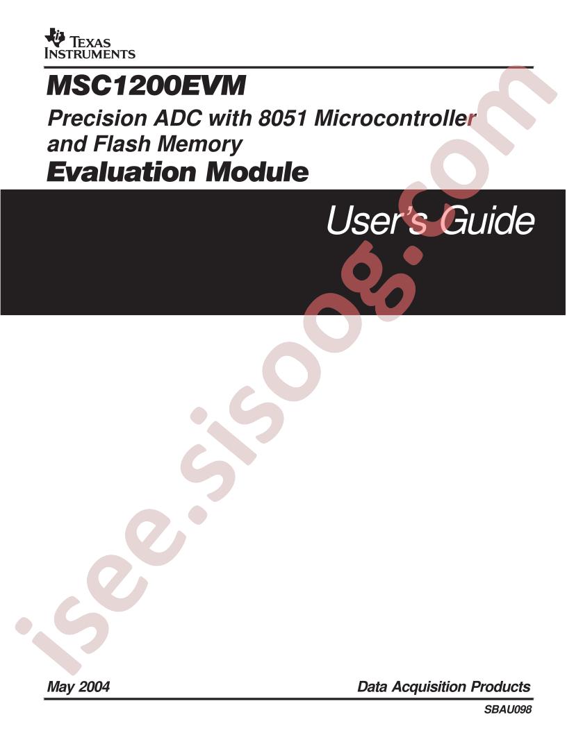 MSC1200EVM