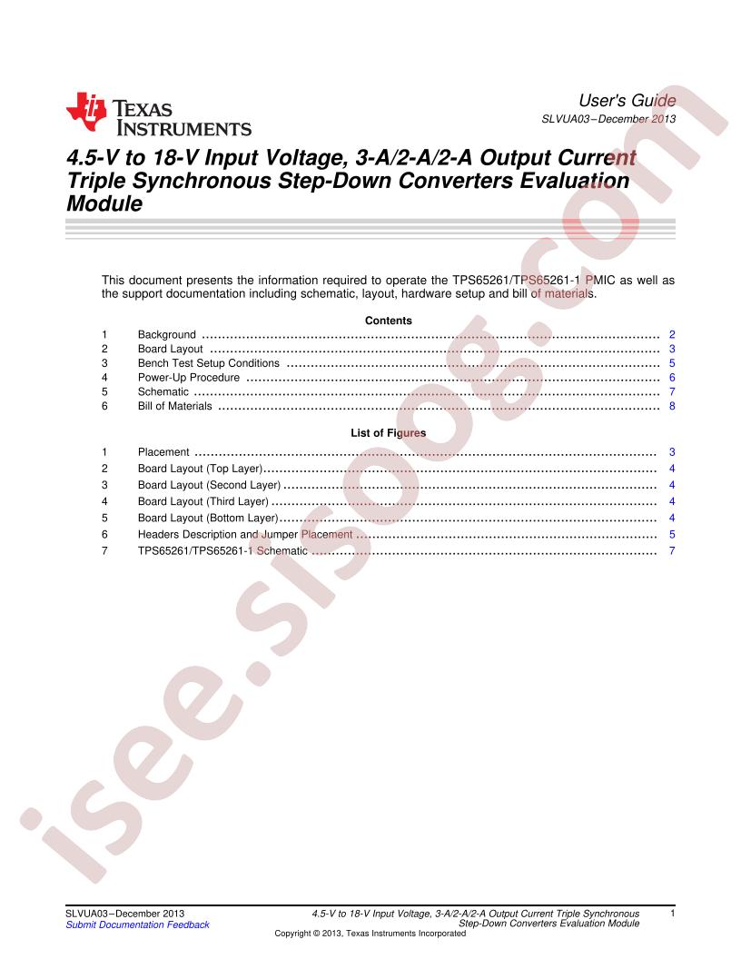 TPS65261(-1)EVM User Guide