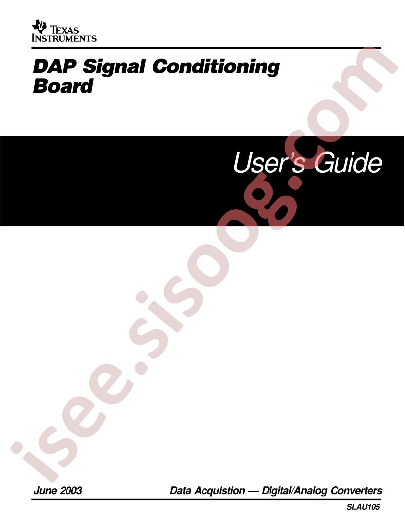 DAP Signal Conditioning Board