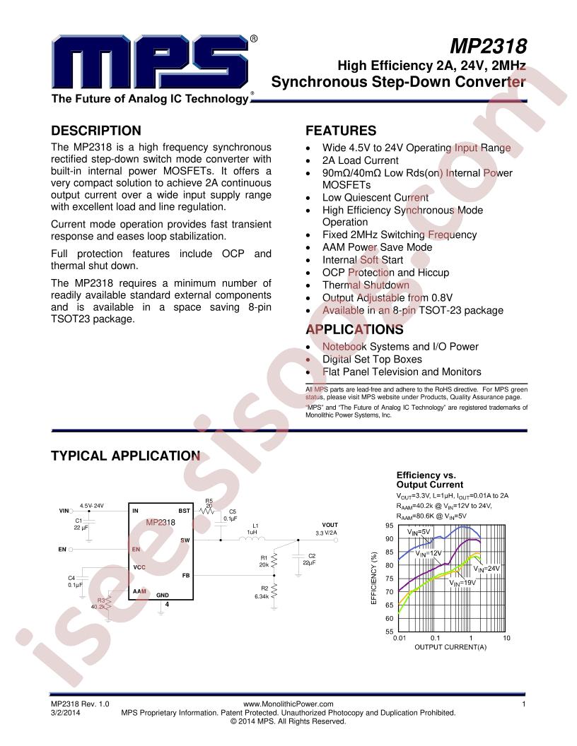 MP2318 Datasheet