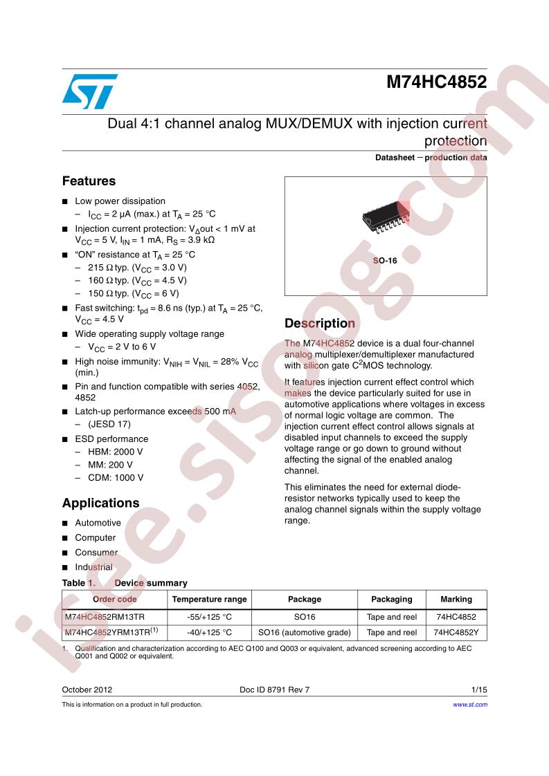 M74HC4852