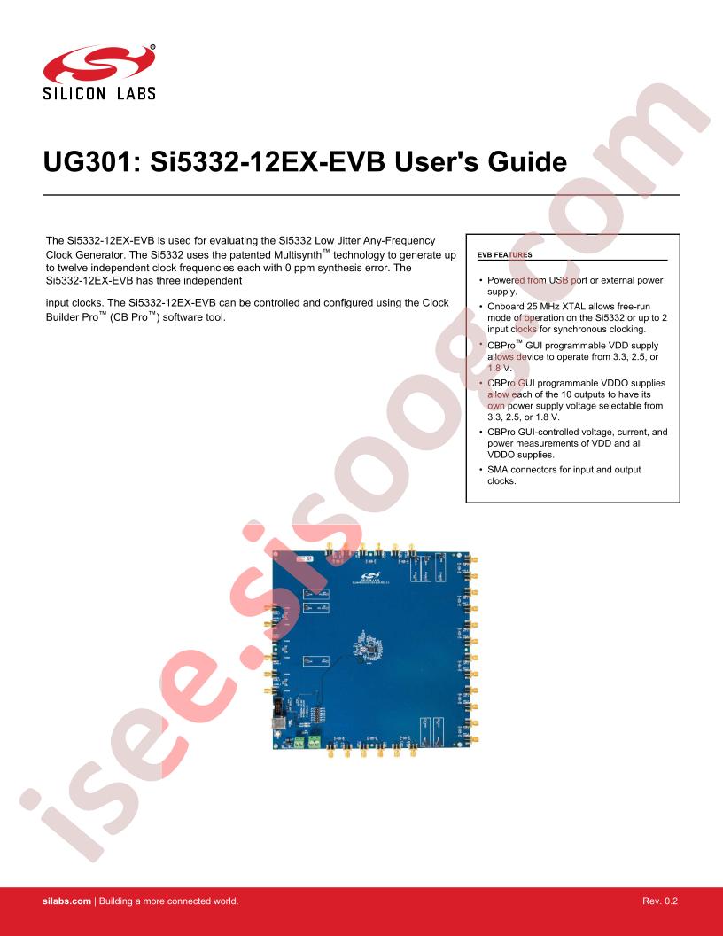 SI5332-12EX-EVB User Guide