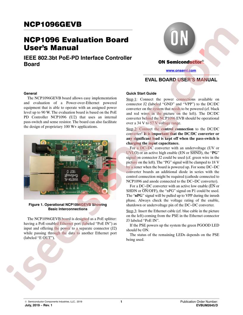 NCP1096GEVB Manual
