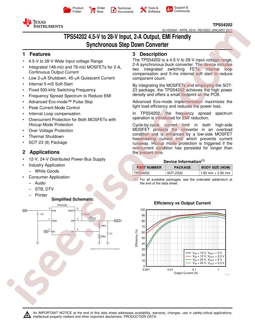 TPS54202 Datasheet