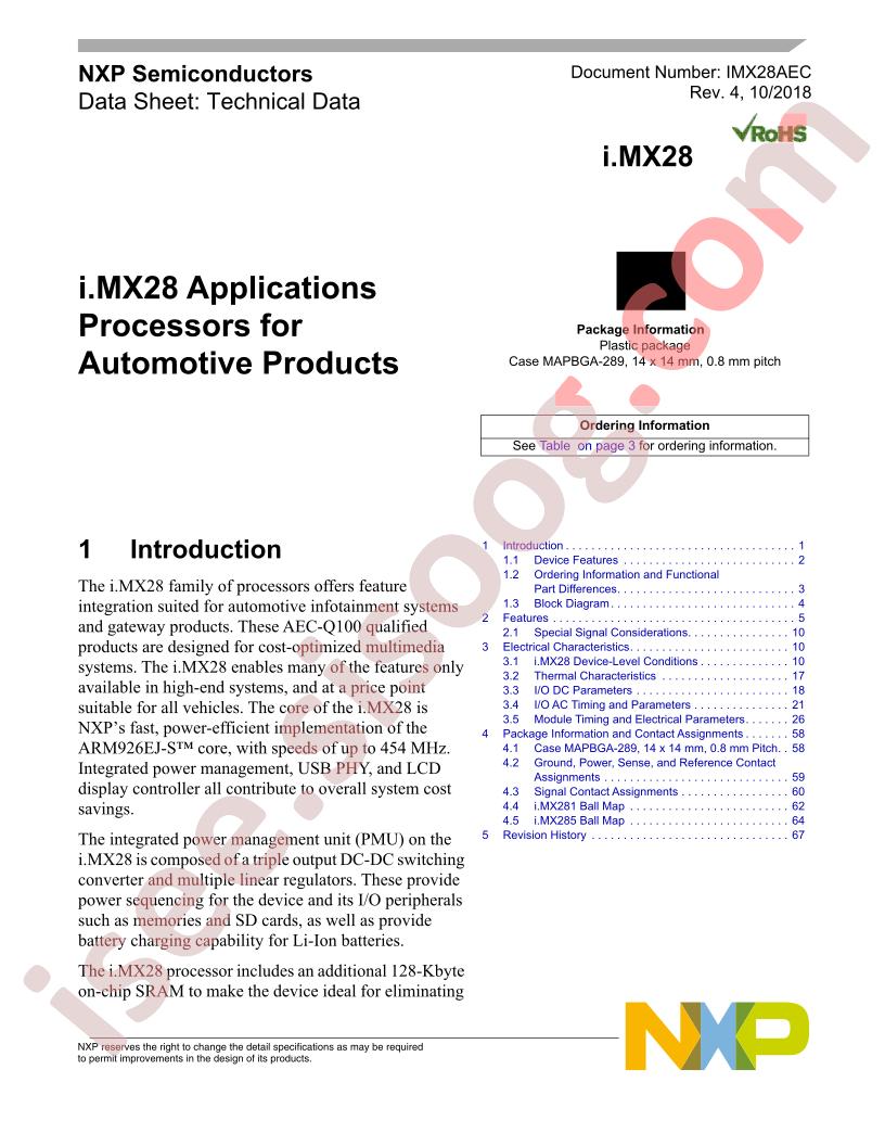 i.MX28, For Auto Prod.