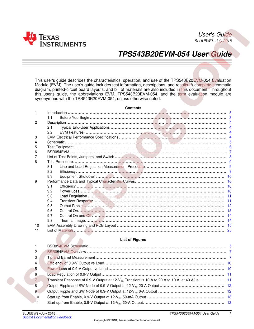 TPS543B20EVM-054 User Guide