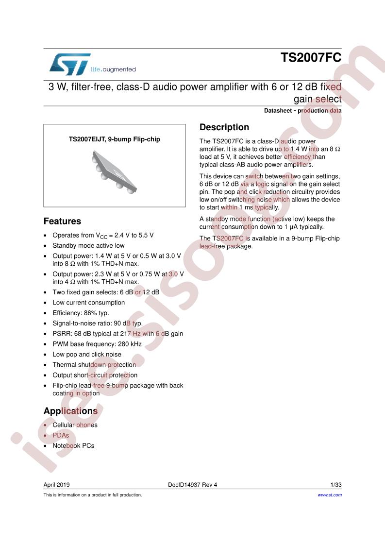 TS2007E(K)IJT Datasheet