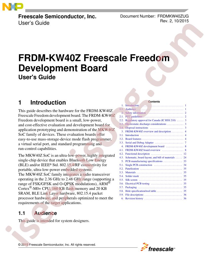 FRDM-KW40Z User Guide