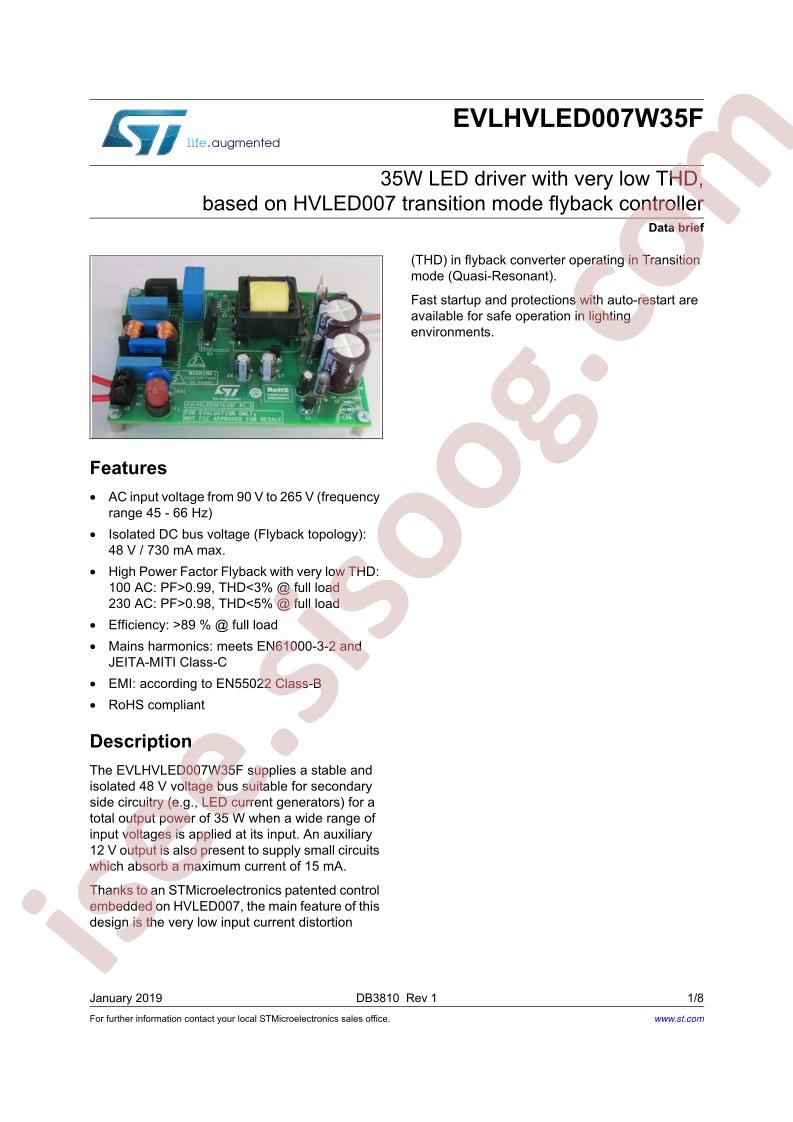 EVLHVLED007W35F Data Brief