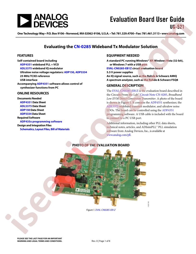 CN-0285 Eval Brd Guide