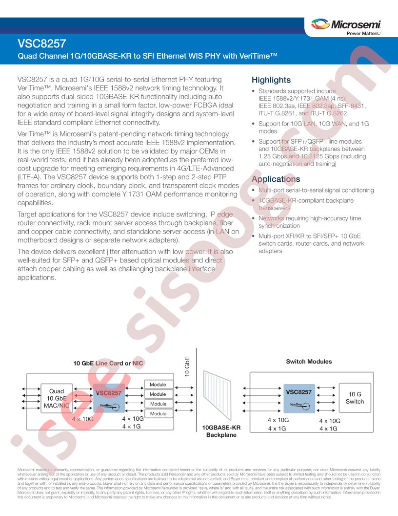 VSC8257 Brief