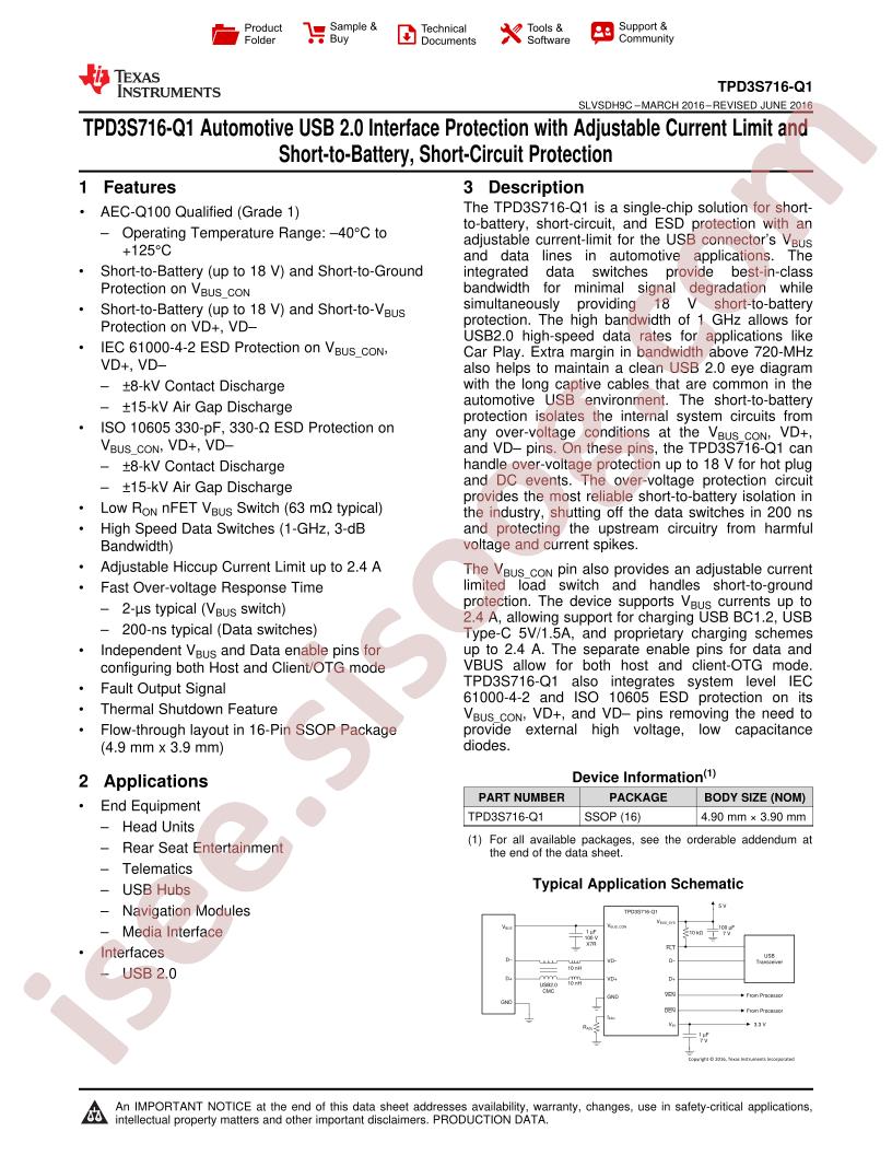 TPD3S716-Q1 Datasheet