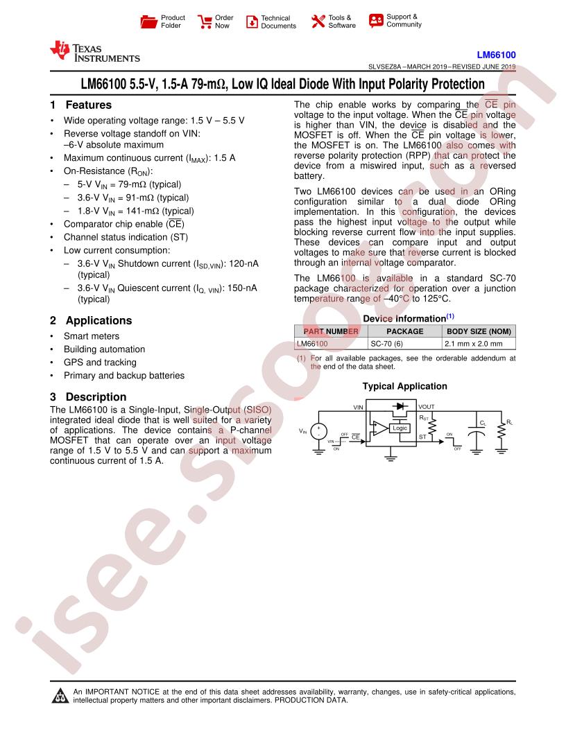 LM66100 Datasheet