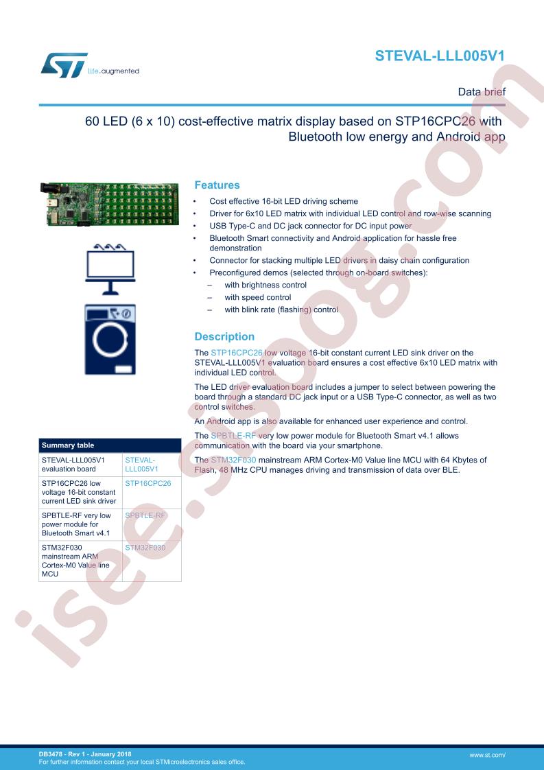 STEVAL-LLL005V1 Datasheet