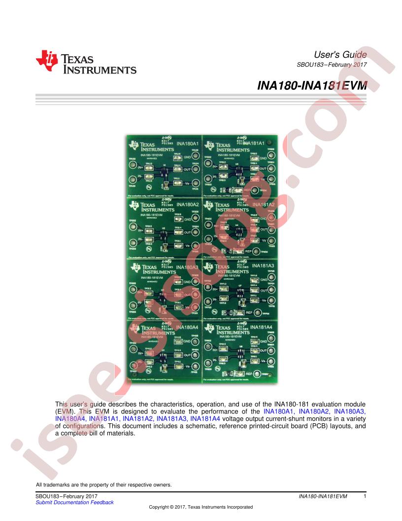 INA180-181EVM User Guide