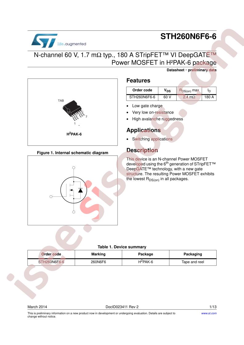 STH260N6F6-6