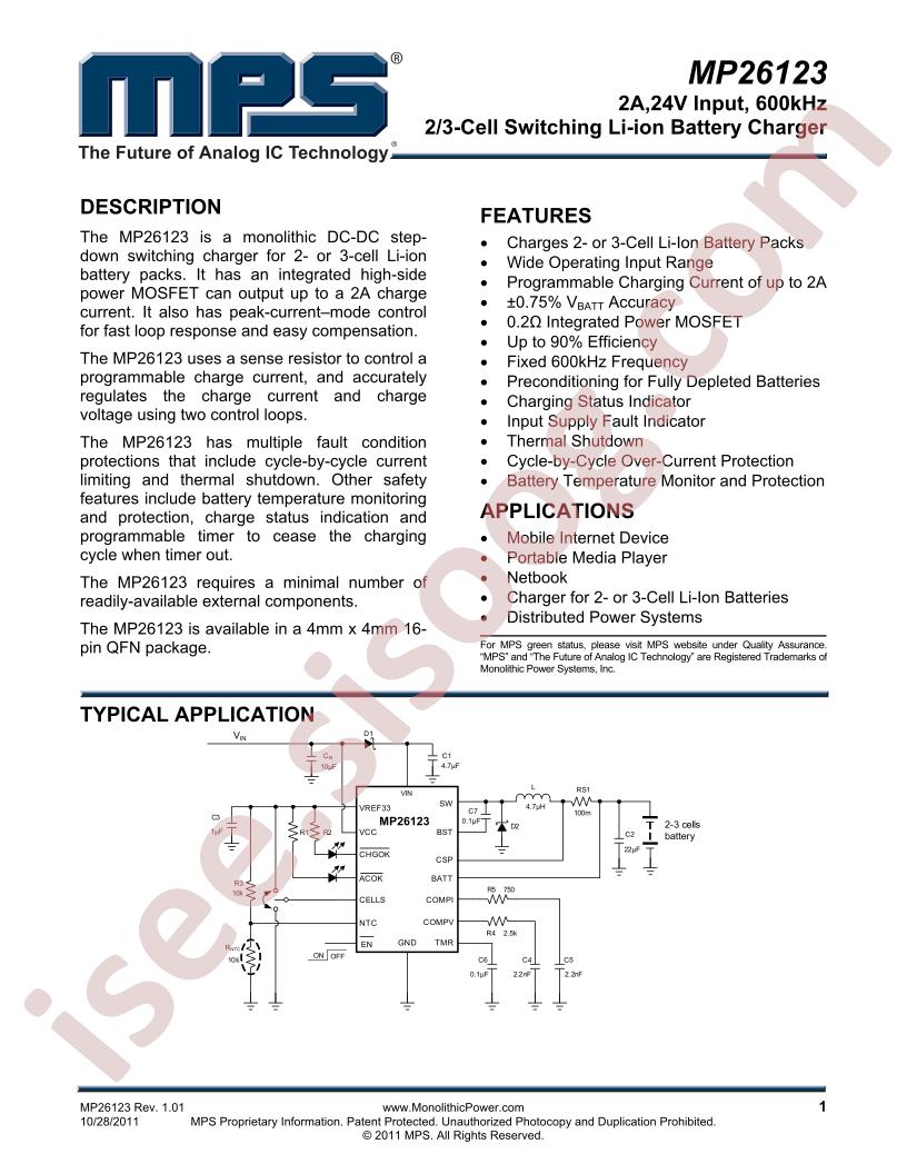 MP26123 Datasheet