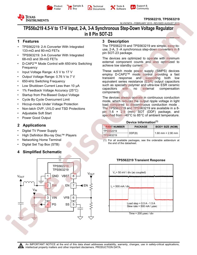 TPS562219, TPS563219