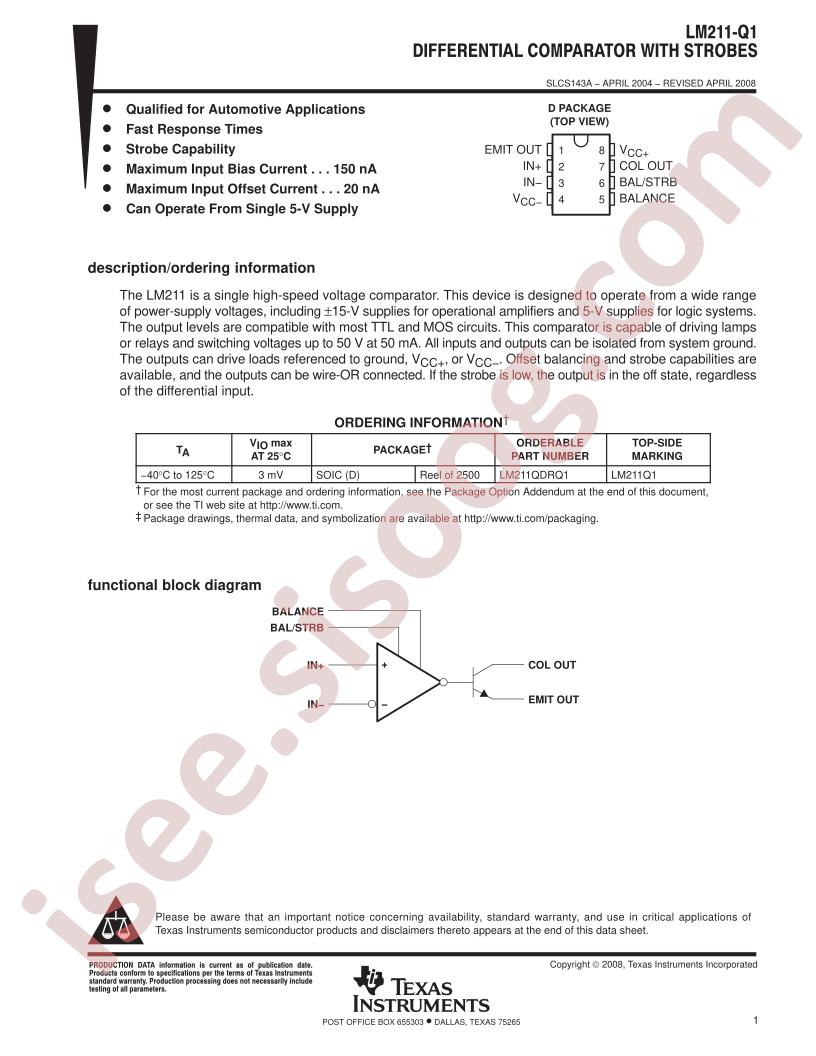 LM211-Q1