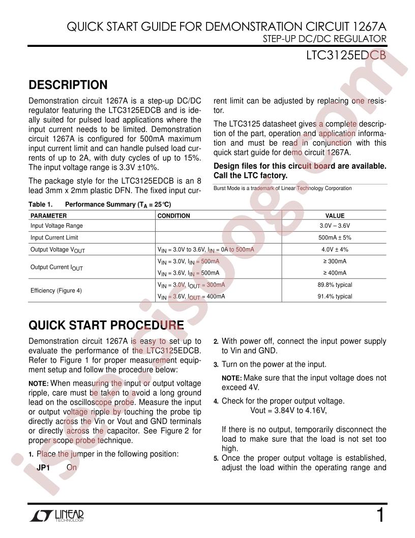 DC1267A Quick Start Guide