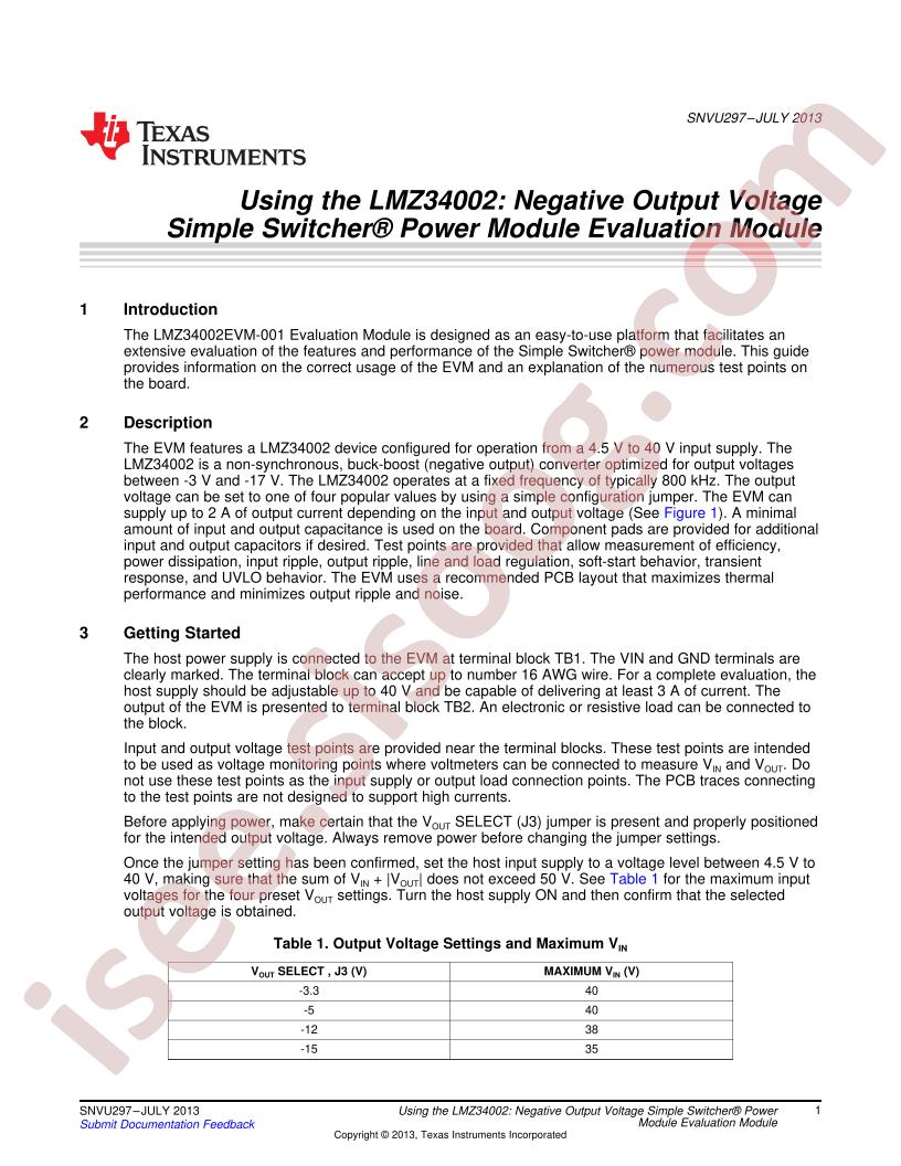 LNZ34002EVM-001 User Guide