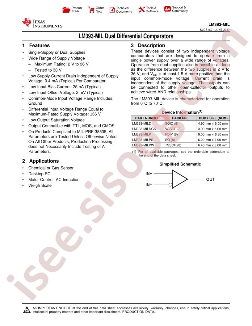 LM393 MDC Datasheet