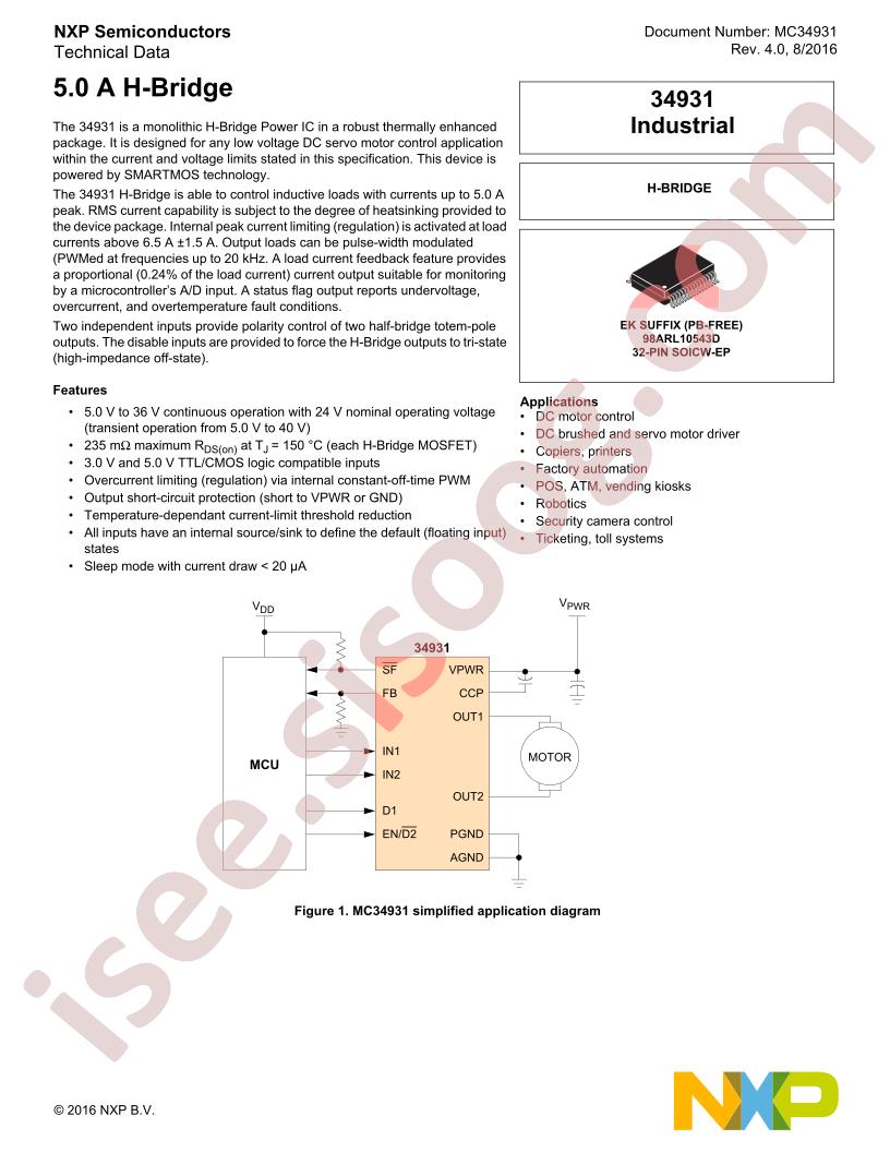 MC34931 Datasheet