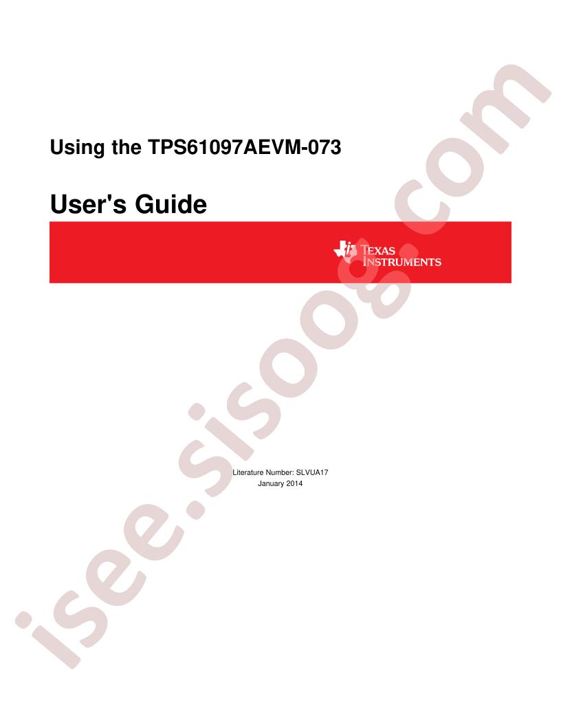 TPS61097AEVM-073 User Guide