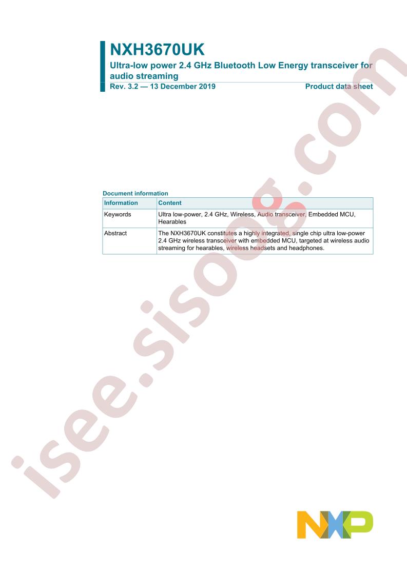 NXH3670UK Datasheet