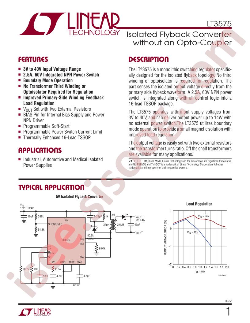 LT3575 Datasheet