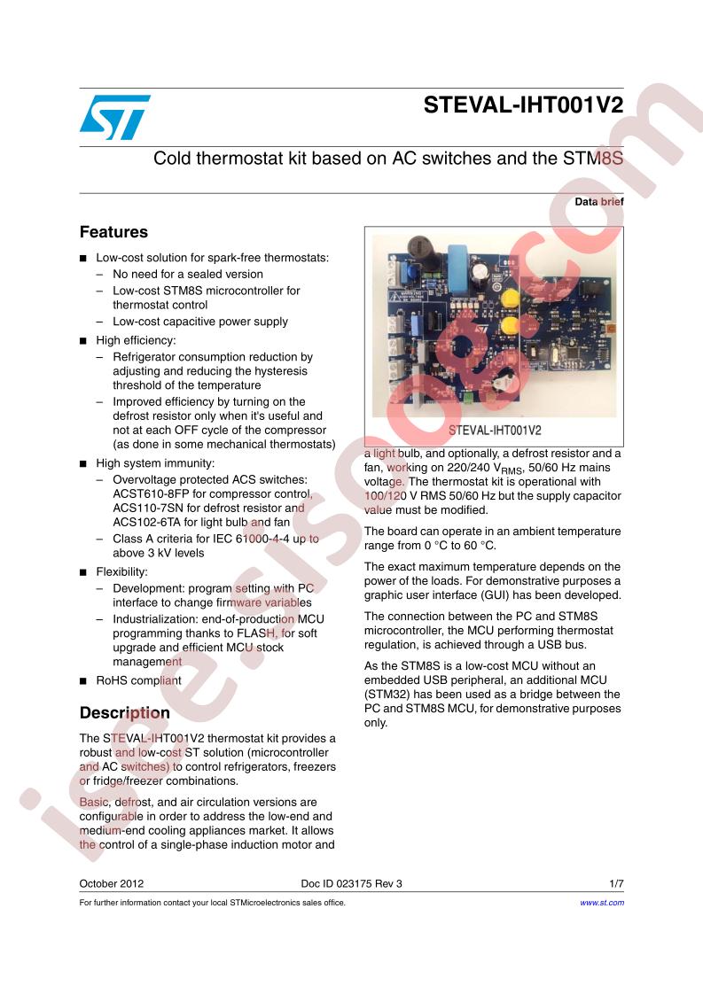 STEVAL-IHT001V2 Brief