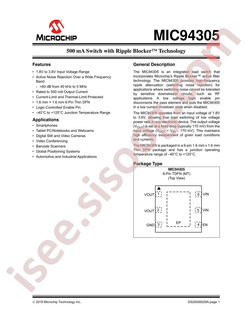 MIC94305 Datasheet