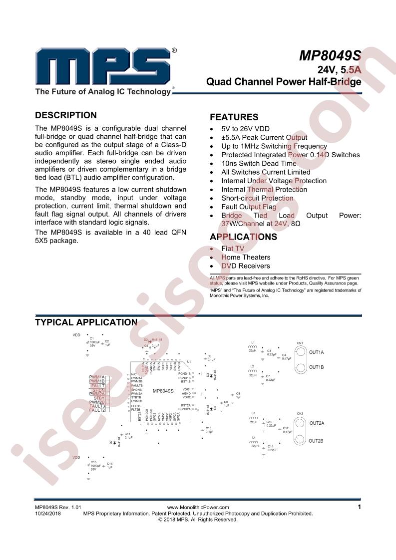 MP8049S Datasheet