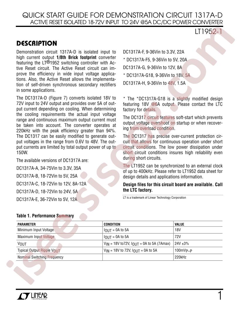 DC1317A-D Quick Start Guide