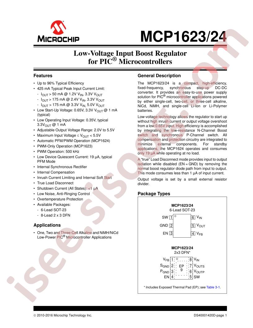 MCP1623,24 Datasheet