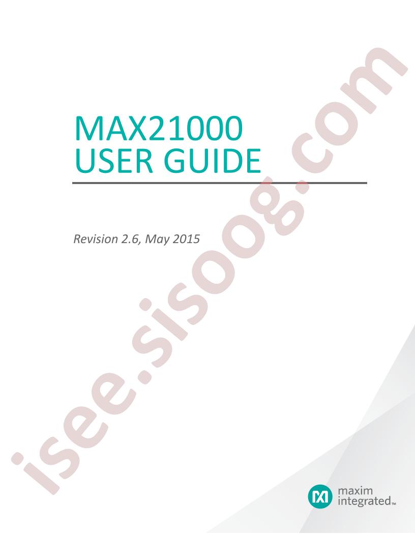 MAX21000 Guide