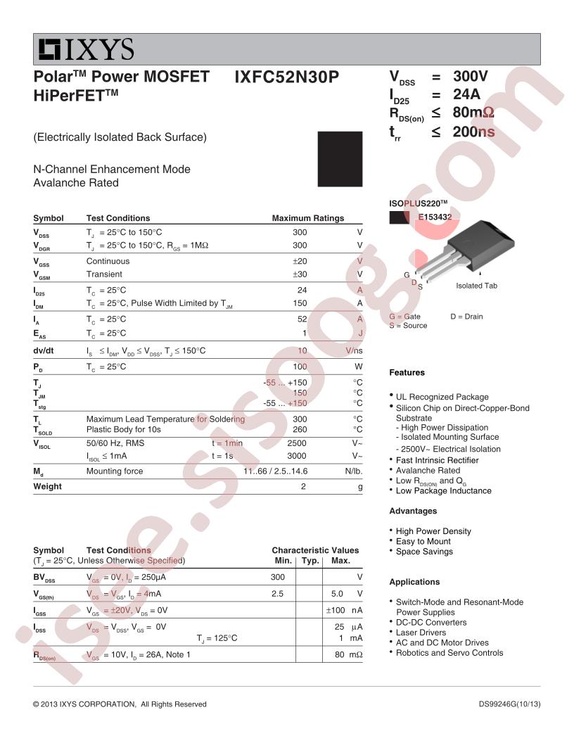 IXFC52N30P