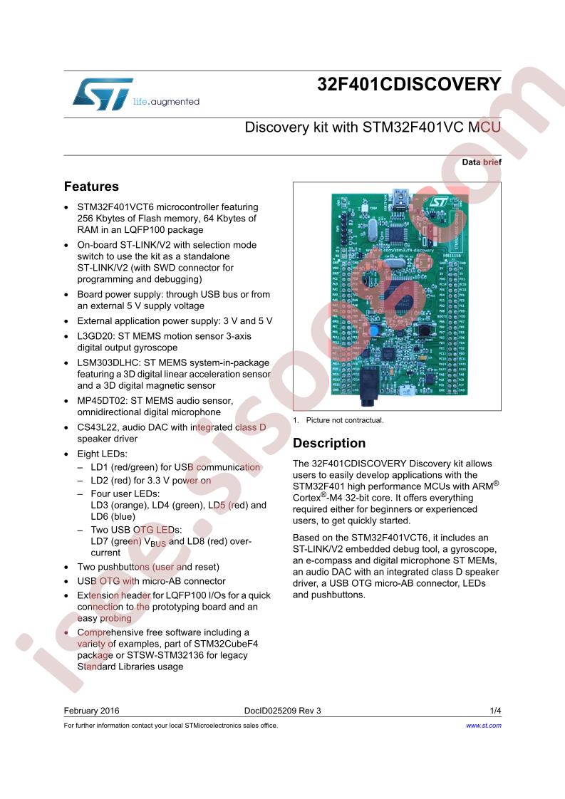 STM32F401C-DISCO Brief