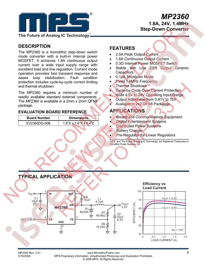 MP2360 Datasheet